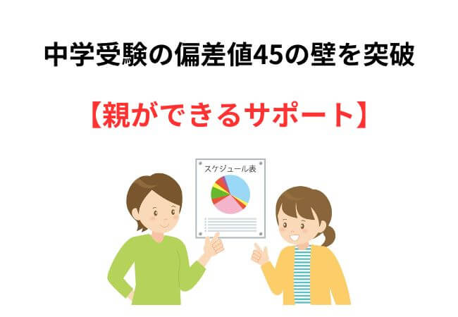 中学受験の偏差値45の壁を突破する戦略5選！親ができるサポートは？