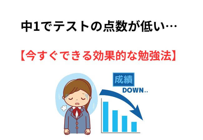 中1でテストの点数が低い