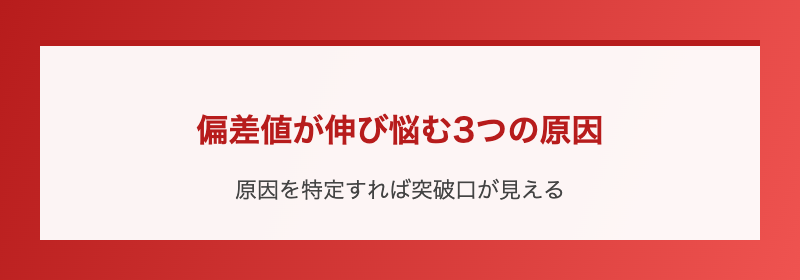 偏差値が伸び悩む3つの原因