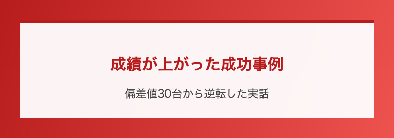 成績が上がった成功事例