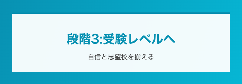 段階3:受験レベル