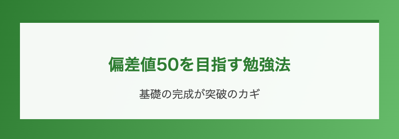 偏差値50を目指す勉強法