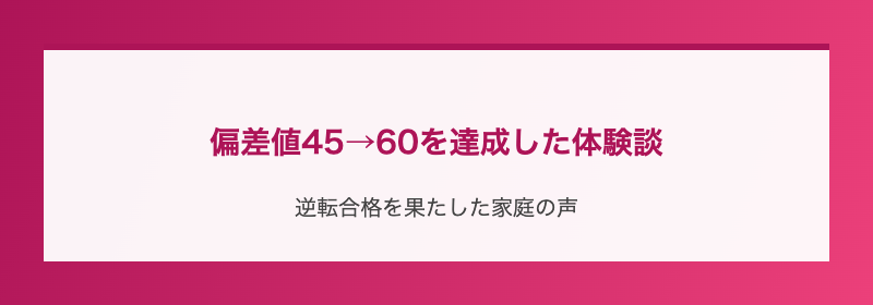 偏差値45→60を達成した体験談