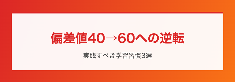 偏差値40→60への道筋