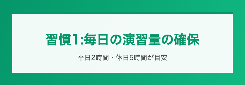 毎日の演習量