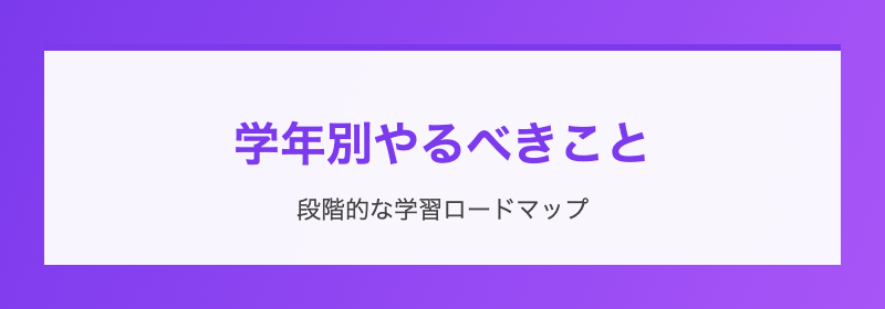 学年別やるべきこと