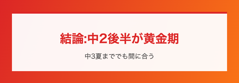 中2後半が黄金期