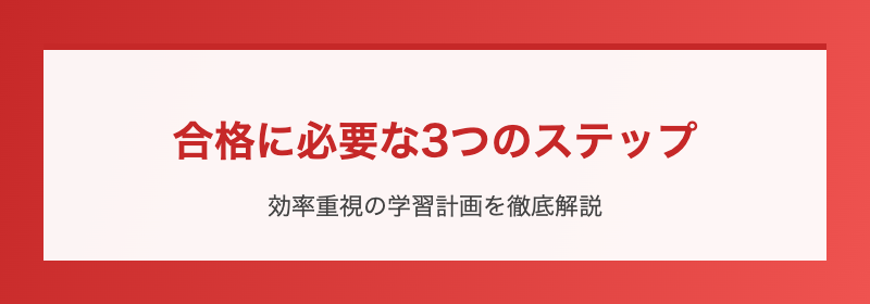 合格に必要な3つのステップ