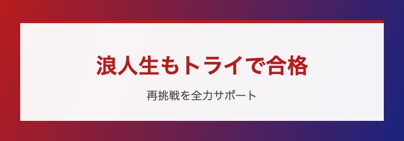 浪人生もトライで合格
