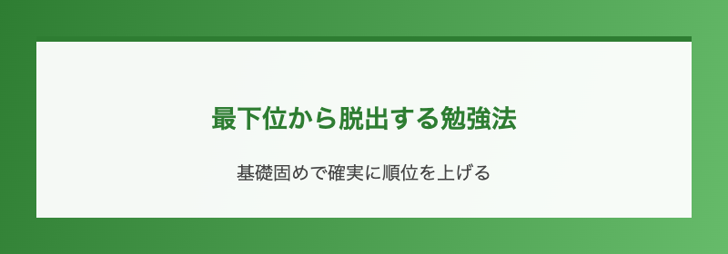 最下位から脱出する勉強法