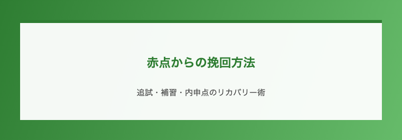 赤点からの挽回方法