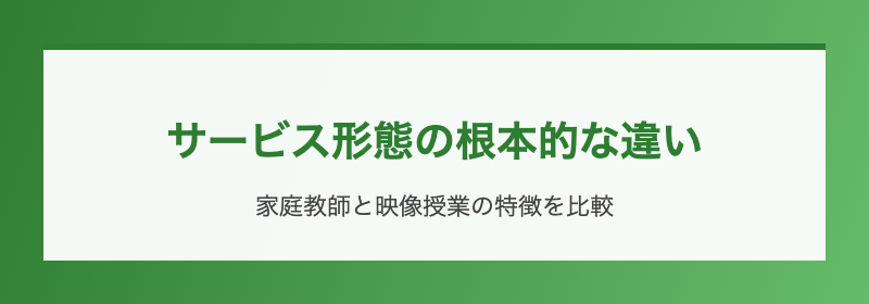 サービス形態の根本的な違い