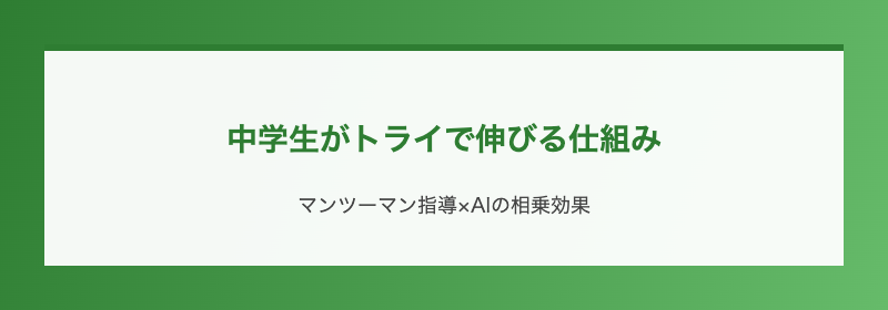 中学生がトライで伸びる仕組み