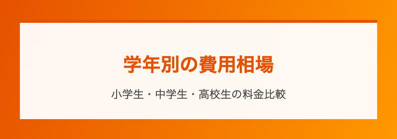 学年別の費用相場