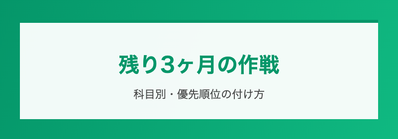過去問×弱点補強