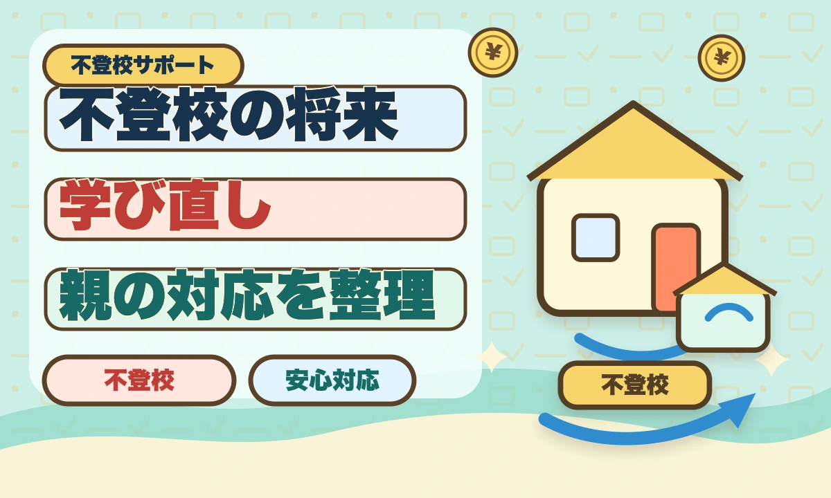 【2026年最新】不登校で将来が怖い…親が知るべき進路の選択肢のアイキャッチ画像