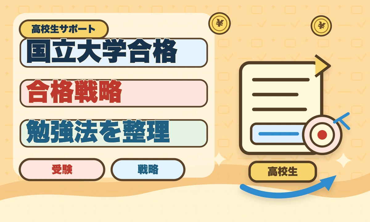 【2026年最新】高3から始めて国立大学合格！3つの勉強ステップのアイキャッチ画像