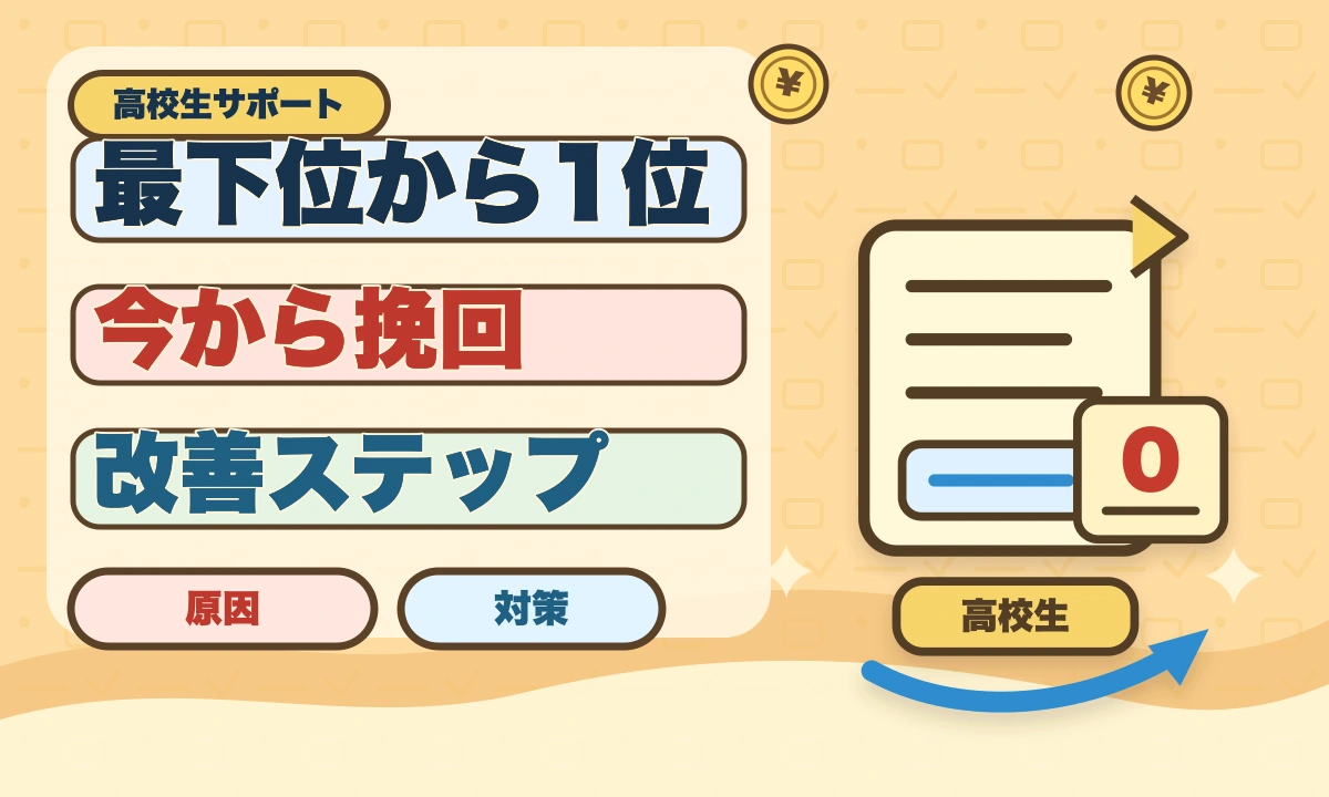 【2026年最新】高校最下位から1位へ！逆転した先輩の奇跡の勉強法のアイキャッチ画像