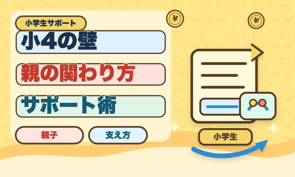 【2026年最新】小4で勉強についていけない！親ができる5つのサポート法のアイキャッチ画像