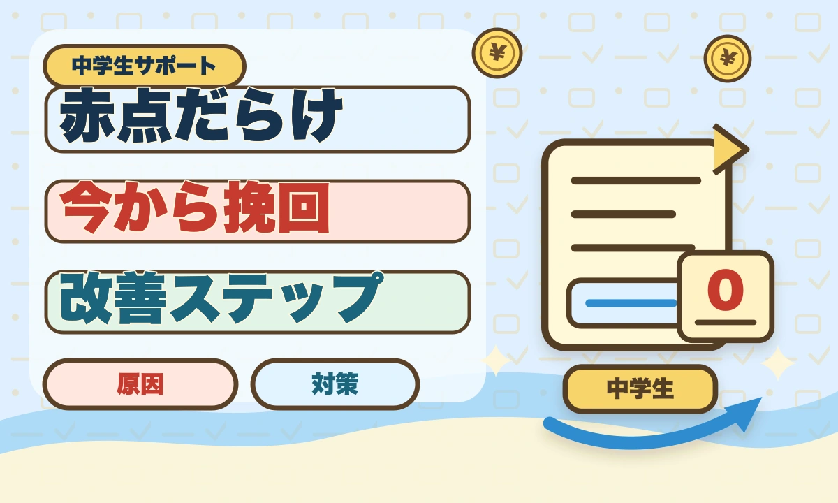 【2026年最新】中学生が赤点ばかり取る理由と成績アップ法5選のアイキャッチ画像